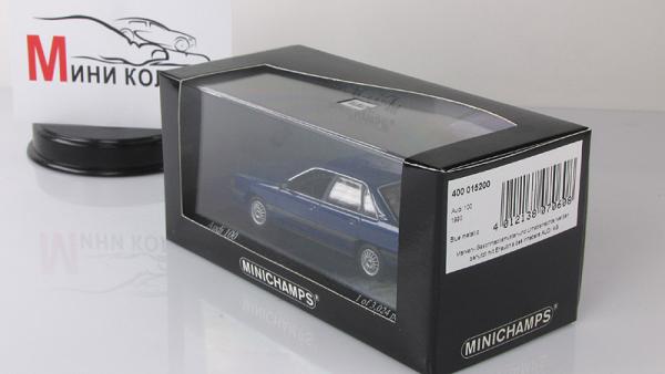 Audi 100 (Minichamps) [1982г., Темно-синий металлик, 1:43]