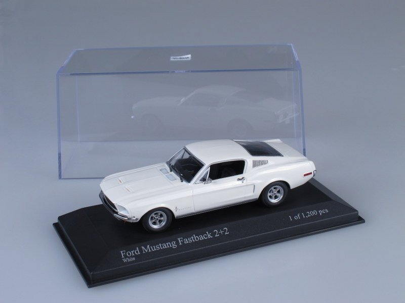 Ford Mustang Fastback 2+2 (Minichamps) [1968г., Белый, 1:43]