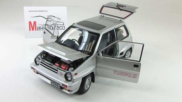 HONDA CITY TURBO II (Autoart) [1983г., Серебристый, 1:18]