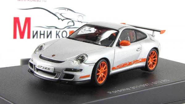 PORSCHE 997 GT3 RS (Autoart) [2009г., Серебристый/оранжевый, 1:43]