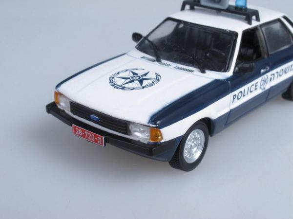 Ford Cortina MKV, Полиция Израиля (DeAgostini (Полицейские машины мира)) [1979г., Темно-синий и белый, 1:43]