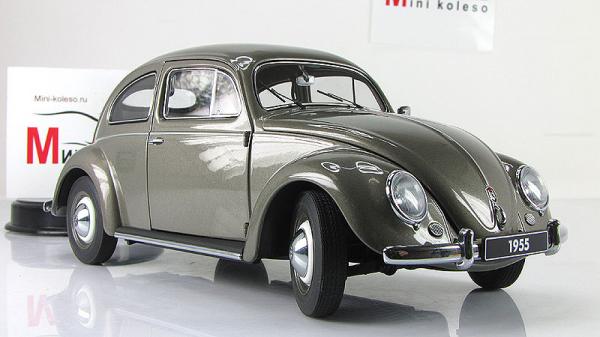 VOLKSWAGEN BEETLE KAEFER LIMOUSINE (Autoart) [1955г., Серый, 1:18]