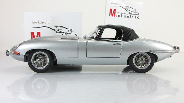 JAGUAR E-TYPE ROADSTER SERIES I 3.8 (Autoart) [1961г., Серебристый, 1:18]