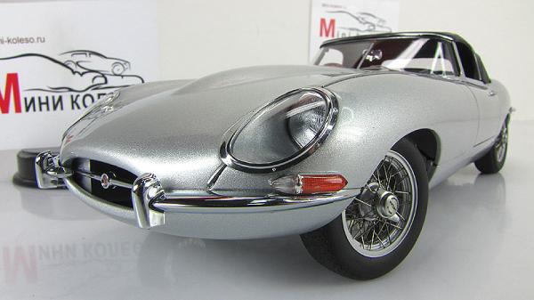 JAGUAR E-TYPE ROADSTER SERIES I 3.8 (Autoart) [1961г., Серебристый, 1:18]