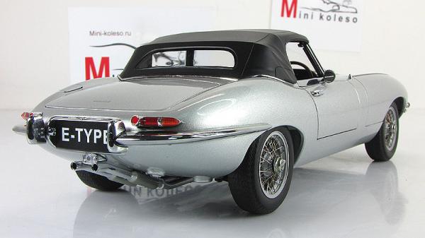 JAGUAR E-TYPE ROADSTER SERIES I 3.8 (Autoart) [1961г., Серебристый, 1:18]