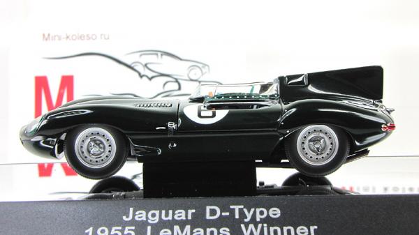 JAGUAR D-TYPE LEMANS 24HR RACE 1955 WINNER J.M. HAWTHORN / I.L. BUEB #6 (WITH OPENINGS) (Autoart) [1954г., зеленый, 1:43]