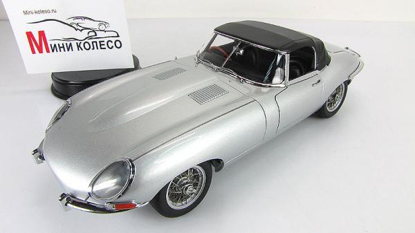 JAGUAR E-TYPE ROADSTER SERIES I 3.8 (Autoart) [1961г., Серебристый, 1:18]