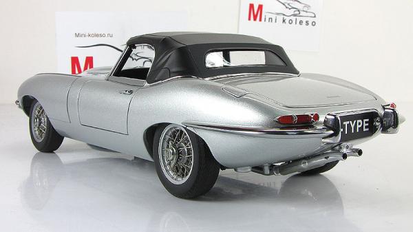 JAGUAR E-TYPE ROADSTER SERIES I 3.8 (Autoart) [1961г., Серебристый, 1:18]