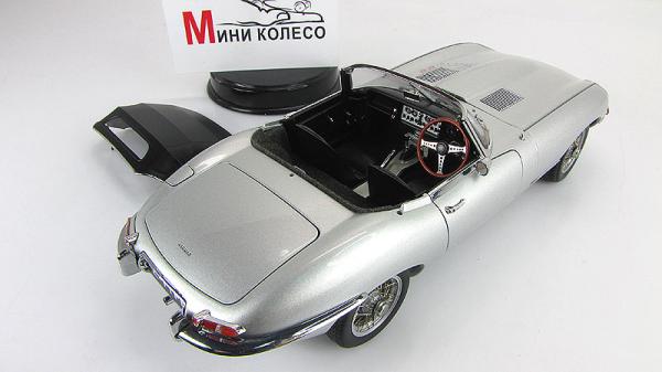 JAGUAR E-TYPE ROADSTER SERIES I 3.8 (Autoart) [1961г., Серебристый, 1:18]