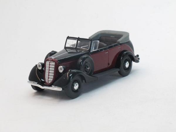 ГАЗ-М1 фаэтон открытый (Наш Автопром) [1936г., Бордовый/черный, 1:43]