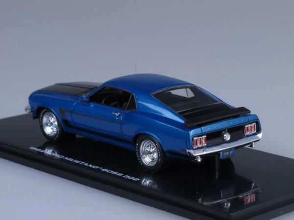 Ford Mustang Boss 302 (Highway 61) [1969г., Синий металлик с черным, 1:43]