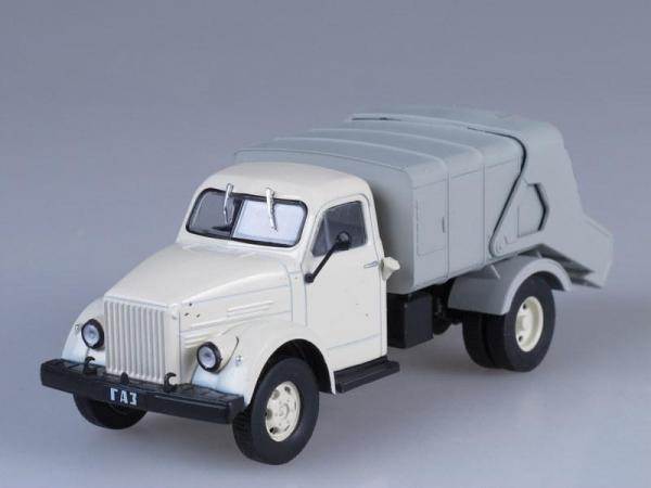 ГАЗ-51А(93М) вывоз мусора (DeAgostini (Автомобиль на службе)) [1946г., Белый с серым, 1:43]