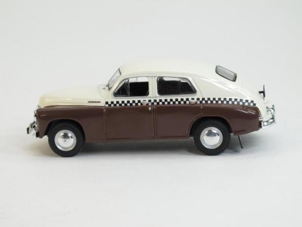 ГАЗ-М20 "Победа" Такси (DeAgostini (Автомобиль на службе)) [1946г., Белый с коричневым, 1:43]