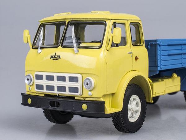 МАЗ-500А бортовой (Наш Автопром) [1970г., Желтый и голубой, 1:43]