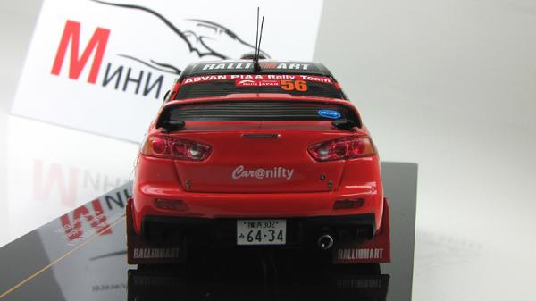Mitsubishi Lancer Evolution X #56 F.Nutahara-H.Ichino Rally Japan 2010 (IXO) [2007г., Черный с красным, 1:43]