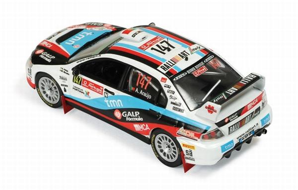 Mitsubishi Lancer EVO IX #147 A.Araujo-R.Miguel Rally Portugal (IXO) [2009г., Белый, черный, красный и голубой, 1:43]