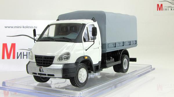 ГАЗ-3310 с тентом (Nik-models) [2003г., Белый и серый, 1:43]