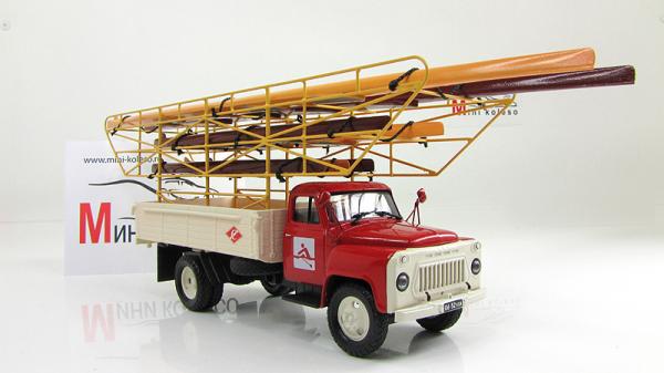 ГАЗ-53А клеть «Спартак» (Vector-Models) [1961г., Красный и белый, 1:43]