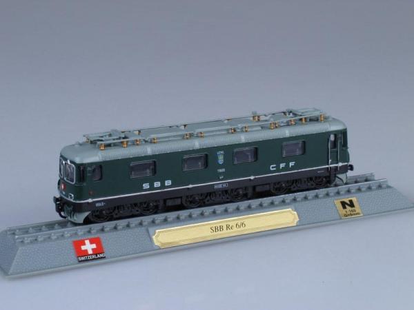 SBB Re 6/6 Electric locomotive Swizerland 1962 (Locomotive Models (1:160 scale)) [Темно-зеленый, 1:160]