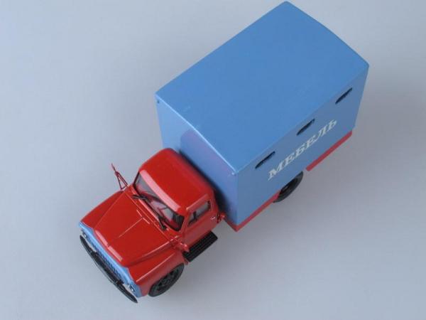 ГЗТМ-954 (ГАЗ-52-04) мебельный фургон (Vector-Models) [1975г., Голубой с красным, 1:43]