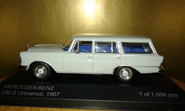 Mercedes-Benz 230S Universal (WhiteBox) [1967г., серый, 1:43]