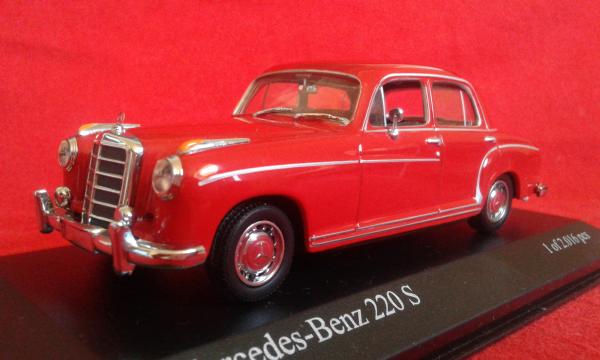 Mercedes-Benz 220S (Minichamps) [1956г., красный, 1:43]
