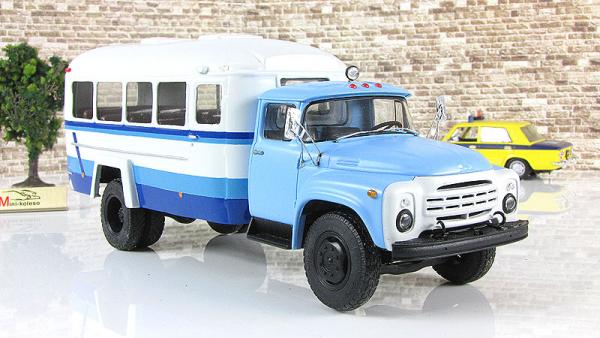 Кавз-4959 (шасси ЗИЛ- 130Г-80) (Nik models) [1980г., голубой/белый, 1:43]