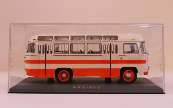 ПАЗ - 672 (Classicbus) [1968г., белый, красные полосы, 1:43]