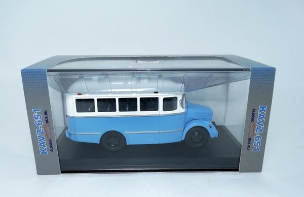 КАВЗ-651 (Classicbus) [1958г., серый верх, светло-голубой низ, 1:43]