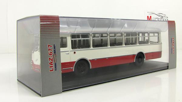 Лиаз-677 (Classicbus) [1967г., бежевый, бордовые полосы, 1:43]