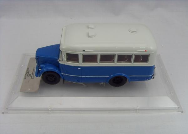 ПАЗ-651А "Автобаза-Служебный (DiP Models) [1955г., синий с белым верхом, 1:43]
