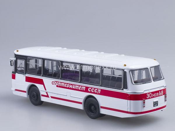 ЛАЗ-695Р (Советский автобус) [1979г., белый/красный, 1:43]