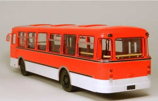 Лиаз-677М (Советский автобус) [1986г., красный/белый, 1:43]