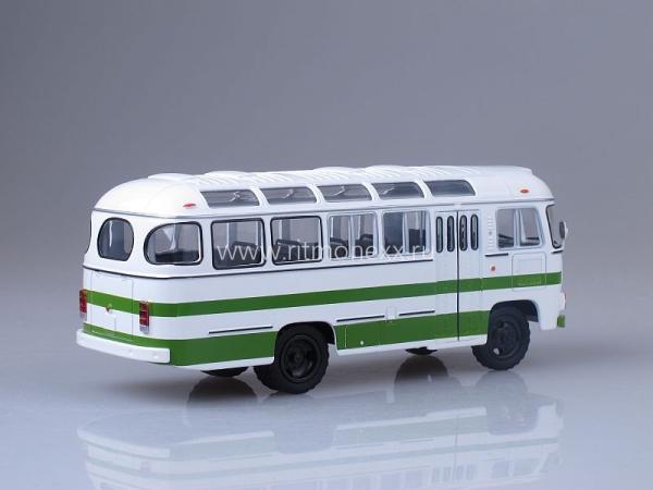 ПАЗ-3201 (4х4) (Советский автобус) [1982г., белый/зеленый, 1:43]