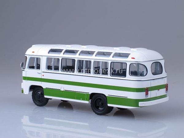 ПАЗ-3201 (4х4) (Советский автобус) [1982г., белый/зеленый, 1:43]