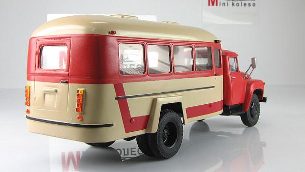 Кавз-4959 (шасси ЗИЛ-130Г-80) (Nik models) [1980г., красный/бежевый, 1:43]