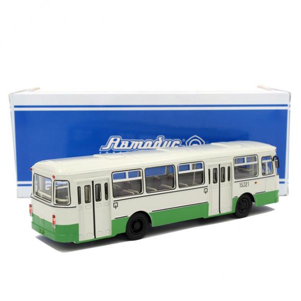 Лиаз-677М (Советский автобус) [1986г., белый/зеленый, 1:43]