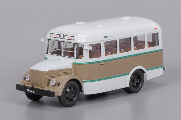 Кавз-651 (Classicbus) [1958г., белый, коричневая полоса, 1:43]