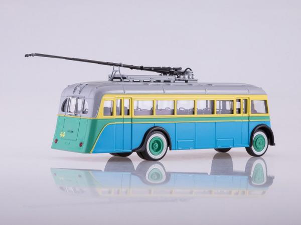 Ятб-1 (Советский автобус) [1937г., синий/зелёный/желтый/серый, 1:43]