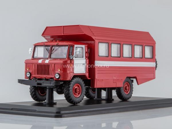 ГАЗ- 66 (КСП-2001) пожарный. (Start Scale Models (SSM)) [2001г., красный/белый, 1:43]