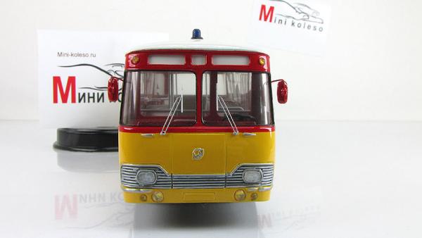 ЛиАЗ-677П перонный (Vector-Models) [1970г., красный/желтый/белый, 1:43]